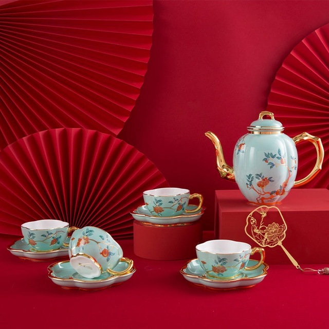 令媛红石榴大金枝茶具套装